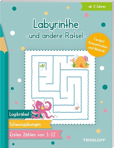 Labyrinthe und andere Rätsel / Paare finden, Reihenfolgen bestimmen, Schattenrätsel lösen uvm. /: Rätselspaß für Kinder ab 3 Jahren (Spielen & Beschäftigen)
